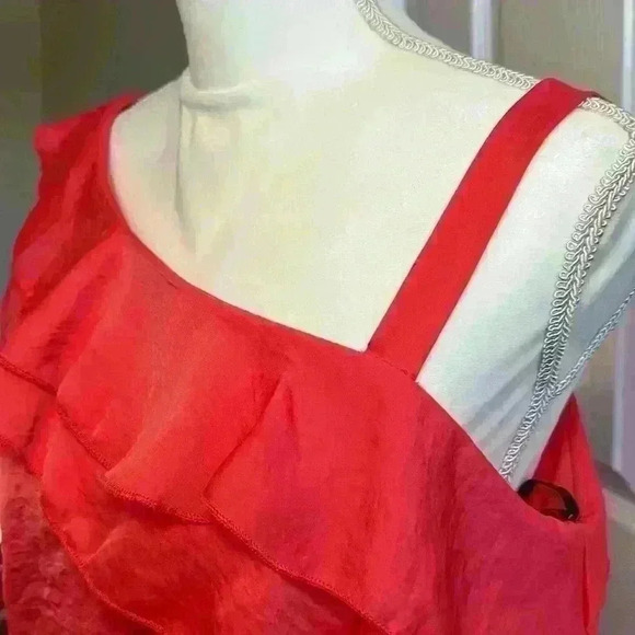 City Triangle Coral Ruffled One Shoulder Mini Dress Women’s Size Medium NWT - Picture 2 of 13
